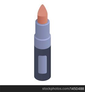 Brown lipstick icon. Isometric of brown lipstick vector icon for web design isolated on white background. Brown lipstick icon, isometric style