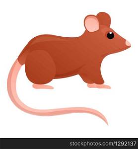 Brown mouse icon. Cartoon of brown mouse vector icon for web design isolated on white background. Brown mouse icon, cartoon style
