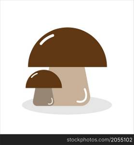 Brown mushroom. Organic food. Natural ingredient. Autumn season. Cartoon style. Vector illustration. Stock image. EPS 10.. Brown mushroom. Organic food. Natural ingredient. Autumn season. Cartoon style. Vector illustration. Stock image.
