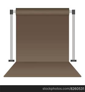 brown paper studio backdrop. Canvas studio in realistic style. Vector illustration. EPS 10.. brown paper studio backdrop. Canvas studio in realistic style. Vector illustration.
