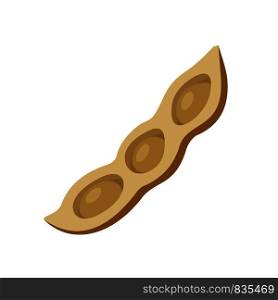 Brown peas icon. Flat illustration of brown peas vector icon for web isolated on white. Brown peas icon, flat style