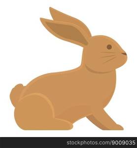 Brown rabbit icon cartoon vector. Cute bunny. Hare jump. Brown rabbit icon cartoon vector. Cute bunny