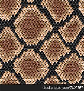 Brown snake seamless patternfor background or fashion design