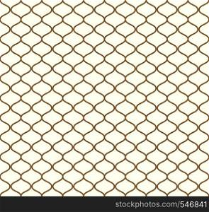 Brown Sweet mesh seamless pattern on pastel background. Vintage net pattern for retro and graphic design.