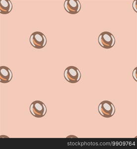 Brown water bubbles seamless pattern. Doodle aqua print on light pink background. Geometric marine backdrop. Decorative backdrop for wallpaper, textile, wrapping, fabric print. Vector illustration.. Brown water bubbles seamless pattern. Doodle aqua print on light pink background. Geometric marine backdrop.