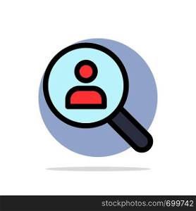 Browse, Find, Networking, People, Search Abstract Circle Background Flat color Icon
