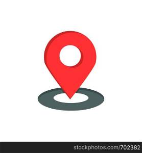 Browse, Map, Navigation, Location Flat Color Icon. Vector icon banner Template