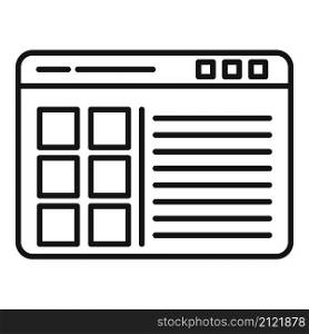 Browser address icon outline vector. Computer interface. Screen bar. Browser address icon outline vector. Computer interface
