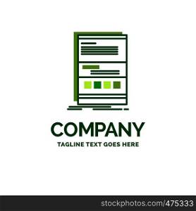 Browser, dynamic, internet, page, responsive Flat Business Logo template. Creative Green Brand Name Design.