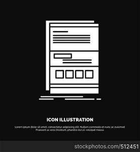 Browser, dynamic, internet, page, responsive Icon. glyph vector symbol for UI and UX, website or mobile application. Vector EPS10 Abstract Template background