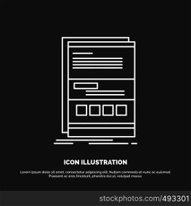 Browser, dynamic, internet, page, responsive Icon. Line vector symbol for UI and UX, website or mobile application. Vector EPS10 Abstract Template background