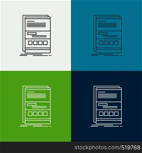 Browser, dynamic, internet, page, responsive Icon Over Various Background. Line style design, designed for web and app. Eps 10 vector illustration. Vector EPS10 Abstract Template background