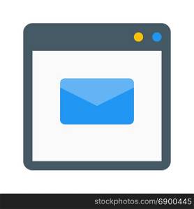 browser email, icon on isolated background