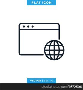 Browser Icon Vector Design Template. Editable vector eps 10.