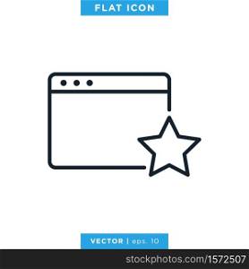Browser Icon Vector Design Template. Favorite Sign. Editable vector eps 10.