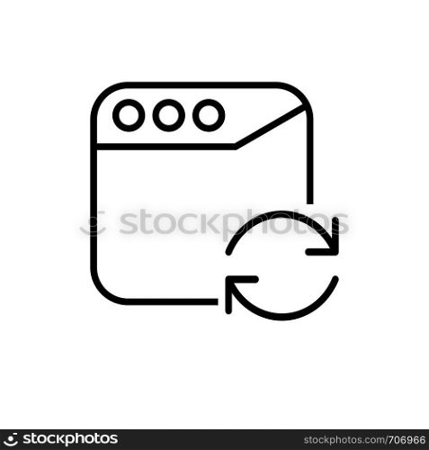 Browser icon vector, internet symbol, flat design