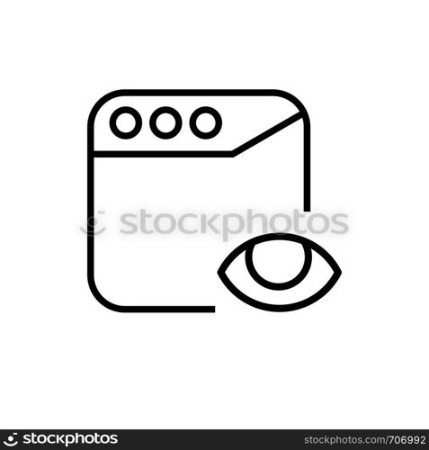 Browser icon vector, internet symbol, flat design