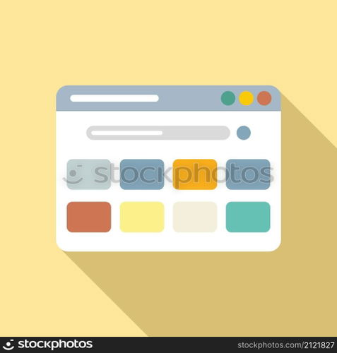 Browser interface icon flat vector. Computer window. Internet website. Browser interface icon flat vector. Computer window