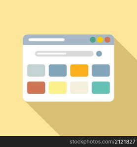 Browser interface icon flat vector. Computer window. Internet website. Browser interface icon flat vector. Computer window