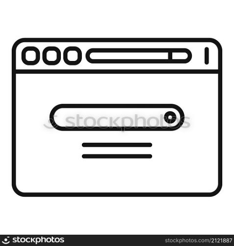Browser monitor icon outline vector. Window interface. Web frame. Browser monitor icon outline vector. Window interface