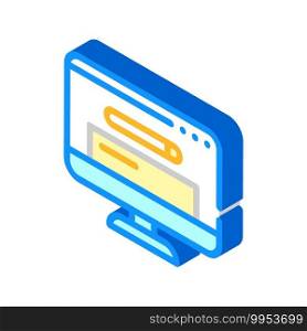 browser search operating system isometric icon vector. browser search operating system sign. isolated symbol illustration. browser search operating system isometric icon vector illustration