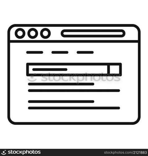 Browser site icon outline vector. Window bar. Frame interface. Browser site icon outline vector. Window bar