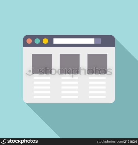 Browser tab icon flat vector. Window computer. Bar interface. Browser tab icon flat vector. Window computer