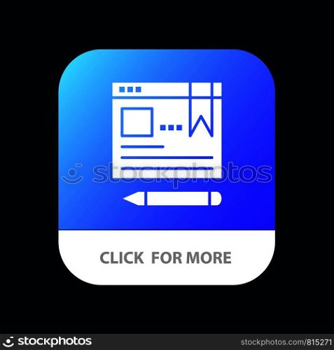 Browser, Text, Pen, Education Mobile App Icon Design