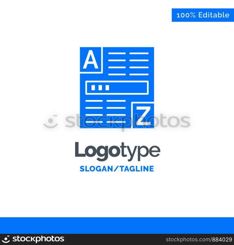 Browser, Web, Code, Internet Blue Business Logo Template