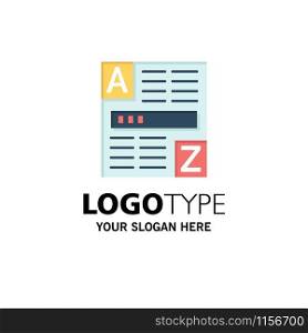 Browser, Web, Code, Internet Business Logo Template. Flat Color
