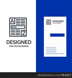 Browser, Web, Code, Internet Grey Logo Design and Business Card Template