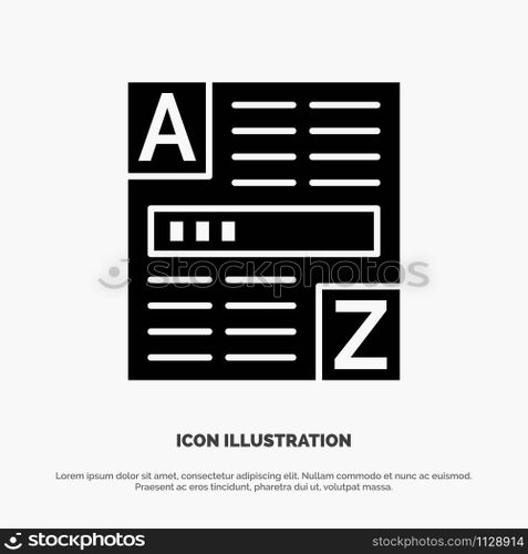 Browser, Web, Code, Internet Solid Black Glyph Icon
