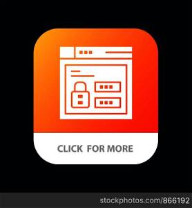 Browser, Web, Lock, Code Mobile App Icon Design