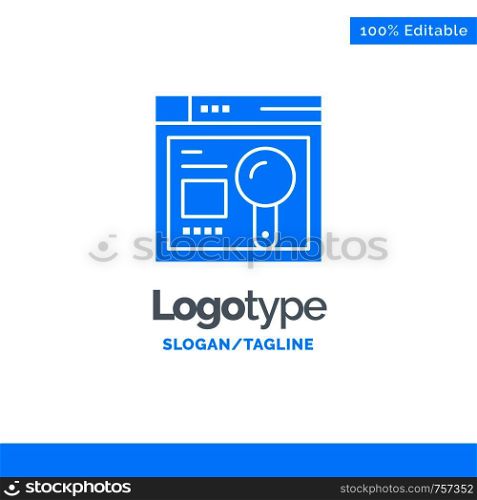 Browser, Web, Search, Education Blue Business Logo Template