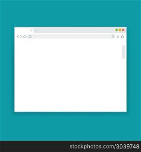 Browser window, blank web page vector template. Browser window, blank web page vector template. Interface for computer web site page illustration