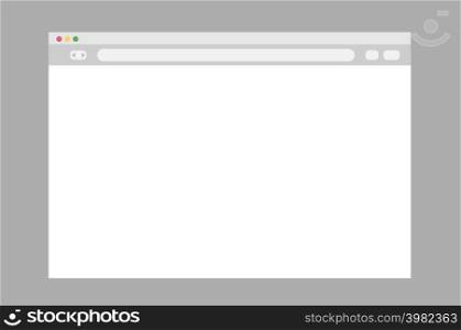 Browser Window Flat Vector Icon Window Internet browser. Simple, flat style. Graphic vector illustration.. Browser Window Flat Vector Icon Window Internet browser. Simple, flat style. Vector illustration.