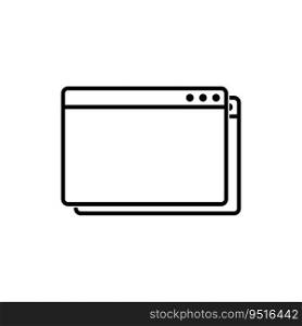 browser window icon vector template illustration logo design