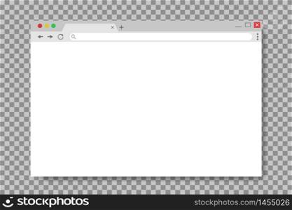 Browser window in mockup style. Empty website page. Mockup screen of browser window. Web page in flat style. Computer interface with tab. vector illustration. Browser window in mockup style. Empty website page. Mockup screen of browser window. Web page in flat style. Computer interface with tab. vector
