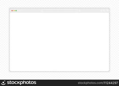 Browser window interface. Web page mockup. Search system interface. Web browser interface. Empty browser window. Website template. Vector graphic EPS 10