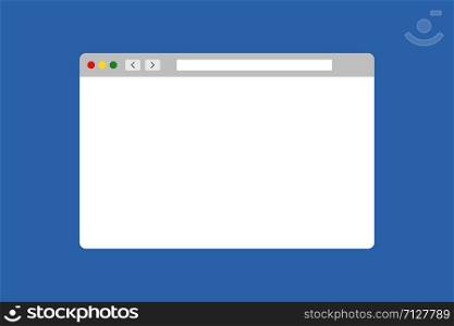 Browser window mock up in trendy flat style. Technology concept vector design. Blank screen web browser. Isolated vector illustration. EPS 10. Browser window mock up in trendy flat style. Technology concept vector design. Blank screen web browser. Isolated vector illustration.