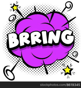 brring Comic bright template with speech bubbles on colorful frames Vector Illustration