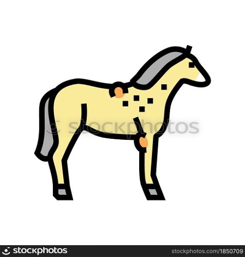 brucellosis horse color icon vector. brucellosis horse sign. isolated symbol illustration. brucellosis horse color icon vector illustration