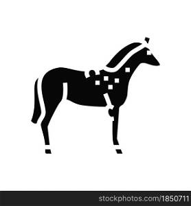 brucellosis horse glyph icon vector. brucellosis horse sign. isolated contour symbol black illustration. brucellosis horse glyph icon vector illustration
