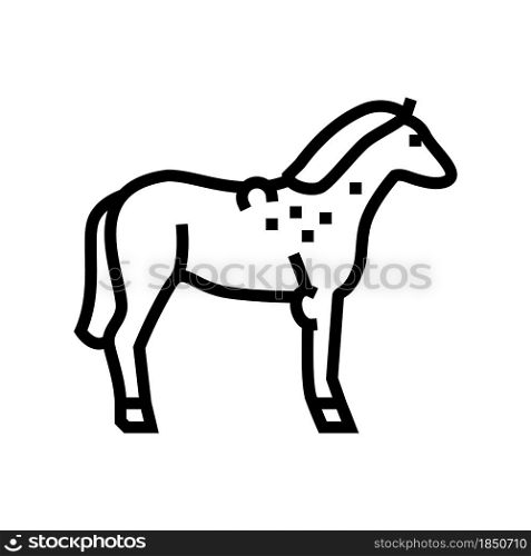 brucellosis horse line icon vector. brucellosis horse sign. isolated contour symbol black illustration. brucellosis horse line icon vector illustration