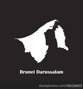 Brunei Darussalam map icon vector illustration symbol design