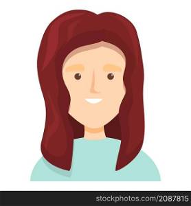 Brunette hair color icon cartoon vector. Woman hairstyle. Wig style. Brunette hair color icon cartoon vector. Woman hairstyle