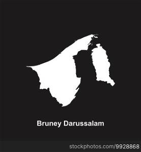 Bruney Darussalam map icon vector illustration design