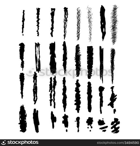 Brush-blot, grunge design elements