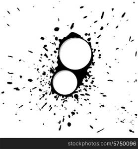 Brush blot vector on white background. Vector illustration.