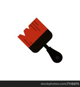 Brush, Building, Construction, Paint Flat Color Icon. Vector icon banner Template